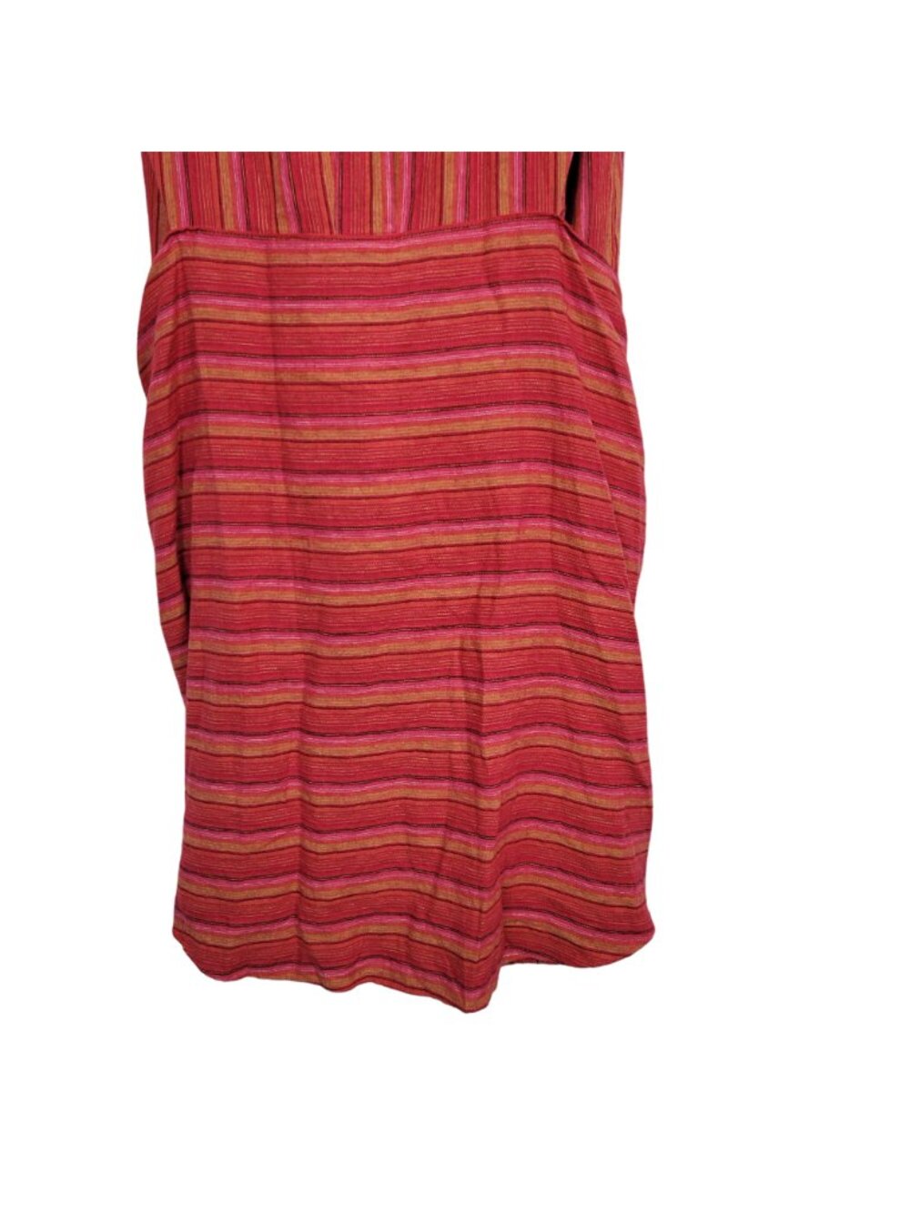 Drew Size S Dress Desert Stripe Sarong Skirt Linen Rayon Sleeveless Pullover Red - Picture 16 of 16